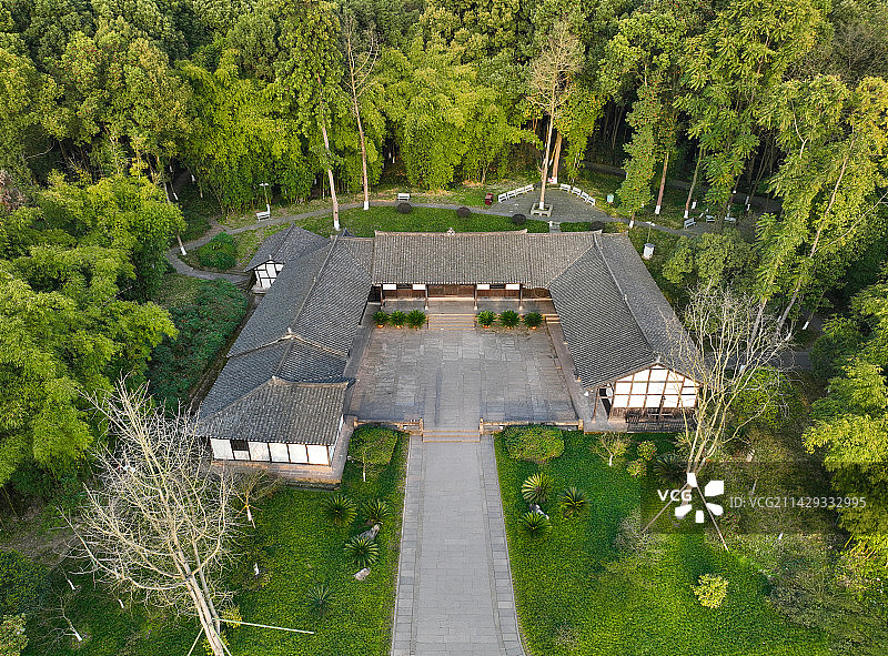 四川省广安市邓小平故里旅游区航拍图片素材