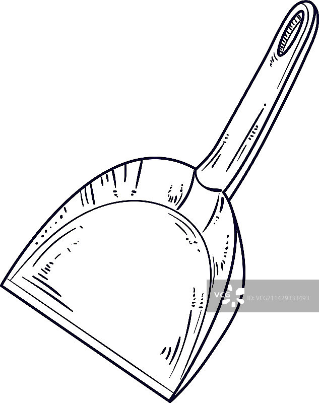 簸箕清洁涂鸦图片素材