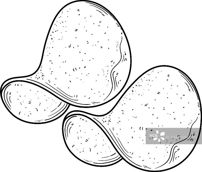 马铃薯片美食涂鸦图片素材