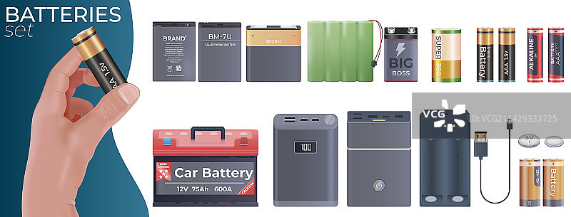 逼真蓄电池组图片素材