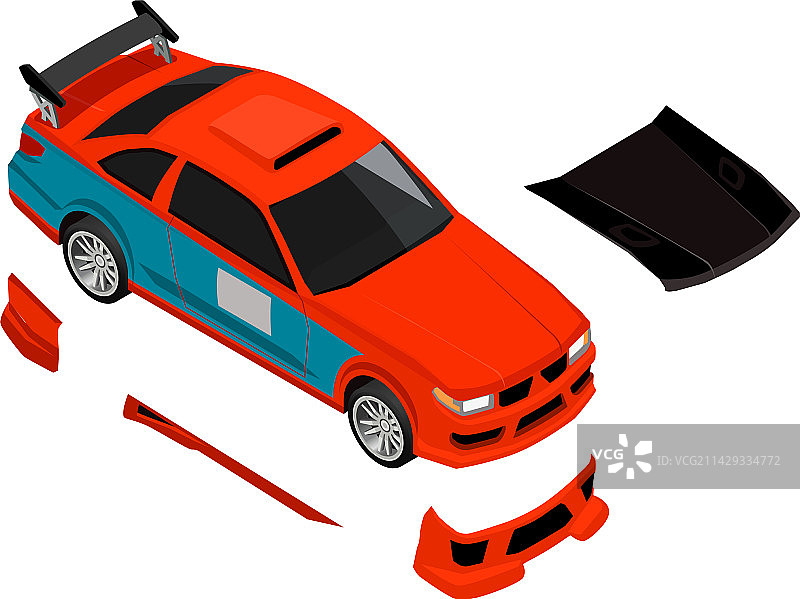 汽车改装局部构图图片素材