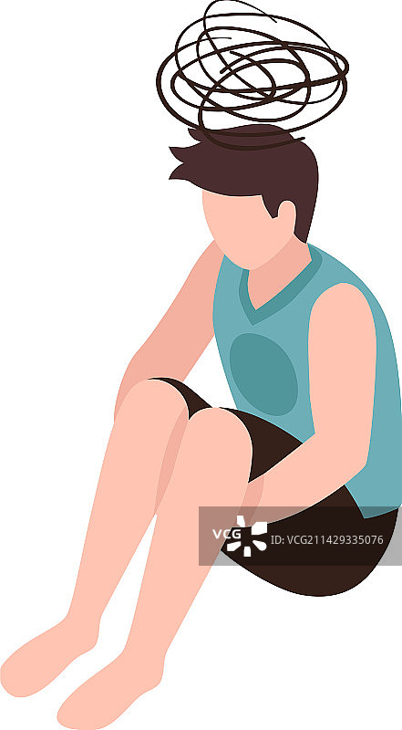 悲伤的男孩图片素材