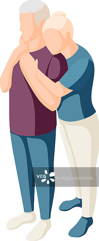 幸福的老年夫妇合影图片素材