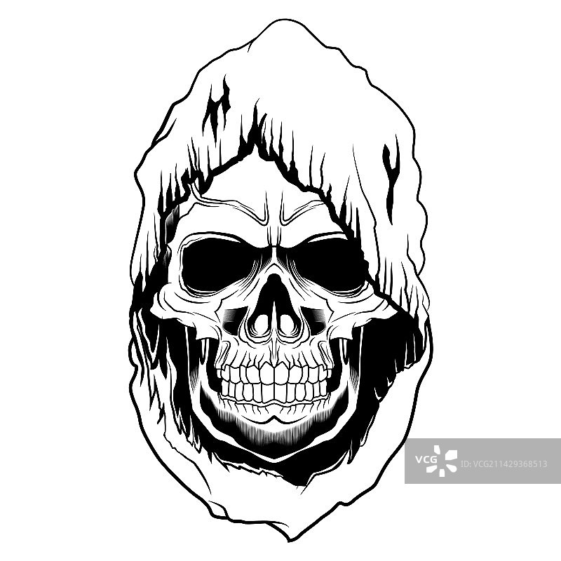 黑白骷髅死神图片素材