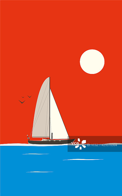 航行中的游艇或船只图片素材