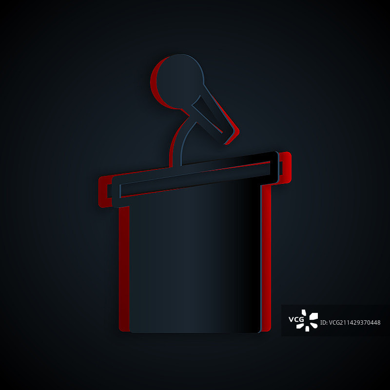 纸 Art 舞台讲台或辩论台图片素材