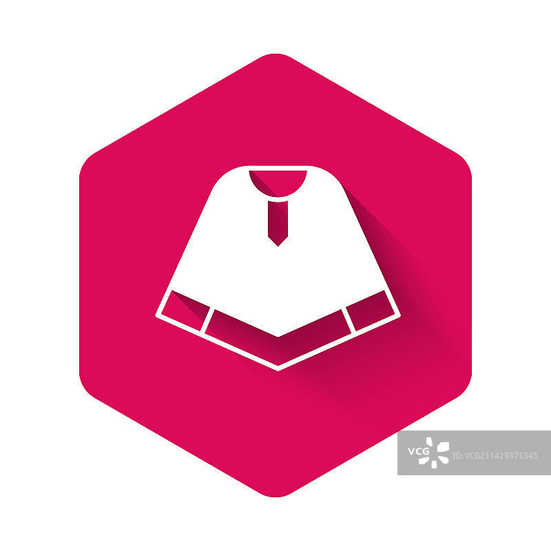 白色传统墨西哥披风服装图标图片素材