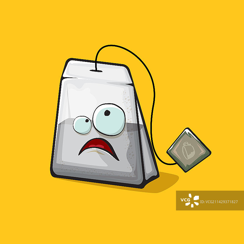 卡通茶包角色，茶包隔离图片素材