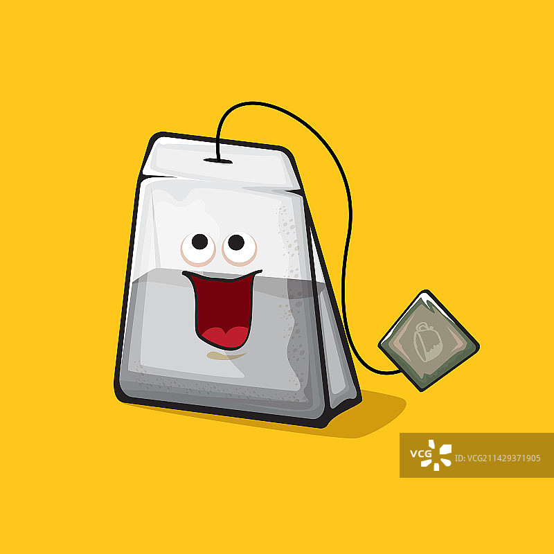 卡通茶包角色，茶包隔离图片素材