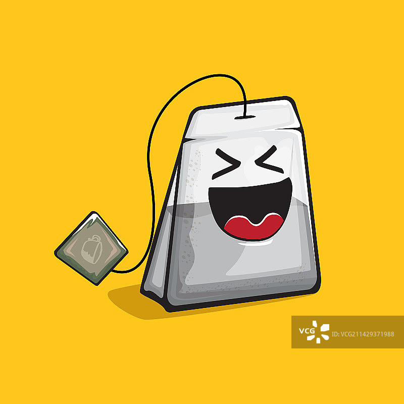 卡通茶包角色，茶包隔离图片素材