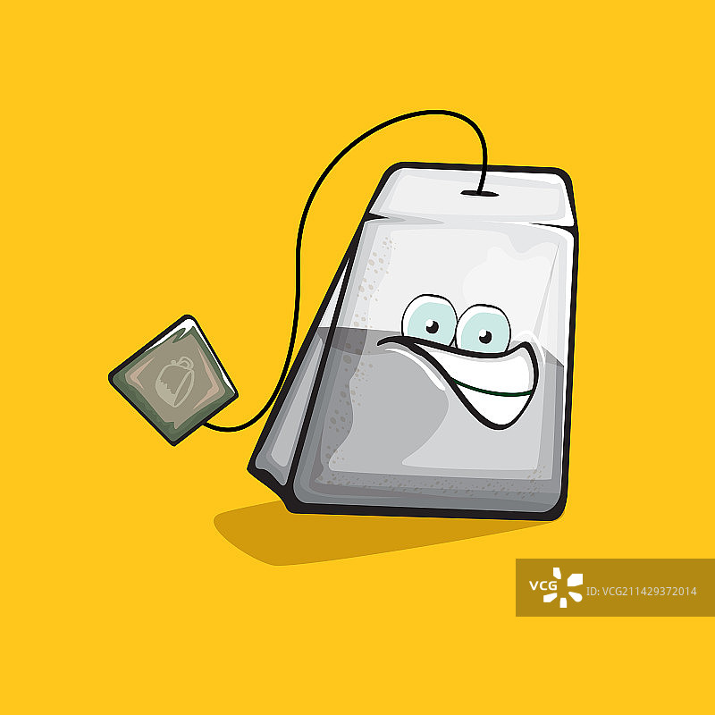 卡通茶包角色，茶包隔离图片素材