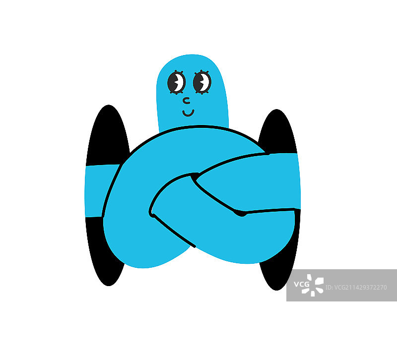 几何可爱的彩色蠕虫飞行跳跃图片素材