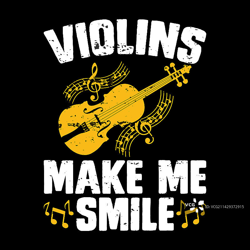 复古小提琴音乐家T恤设计图片素材