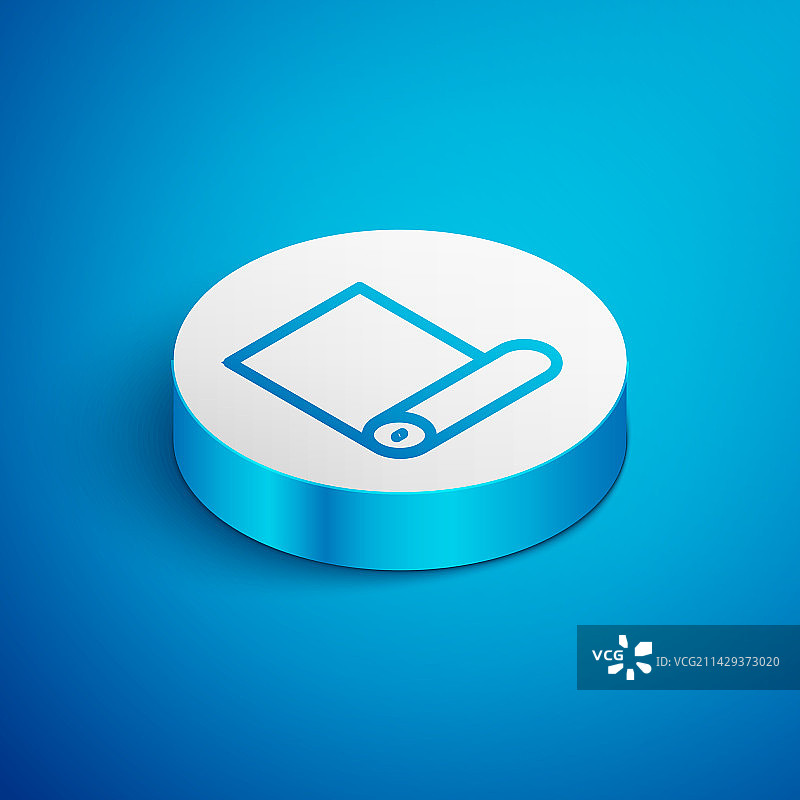 2.5D线条健身垫卷图标图片素材