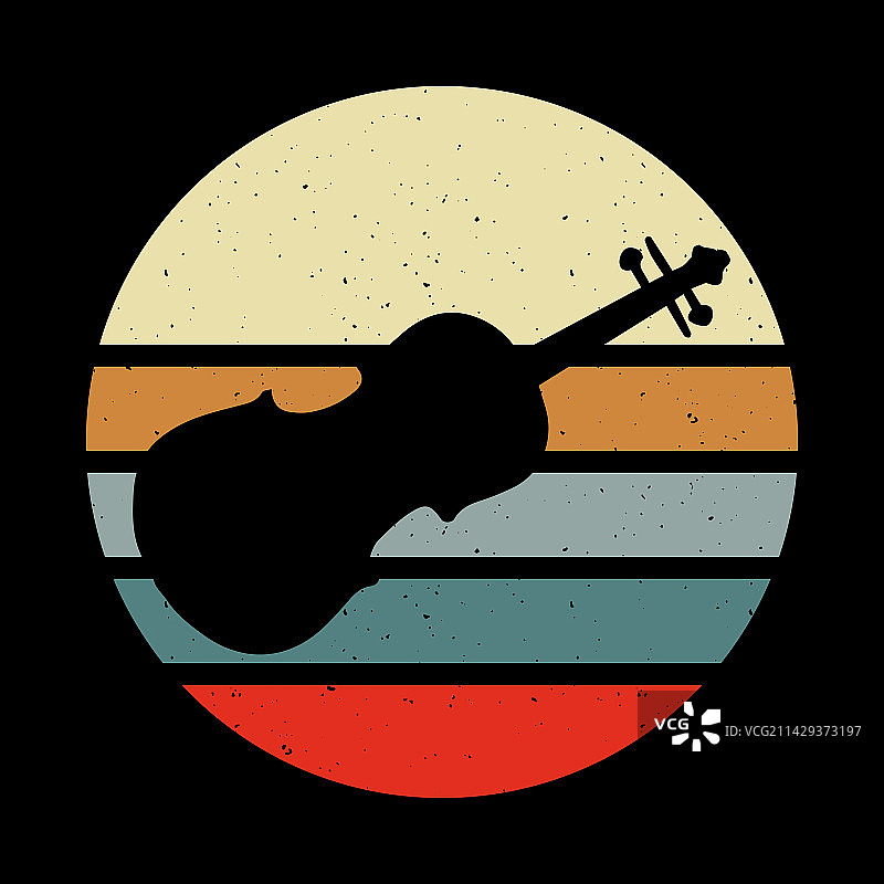 复古小提琴音乐家T恤设计图片素材