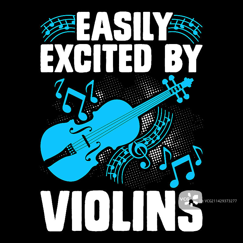 复古小提琴音乐家T恤设计图片素材