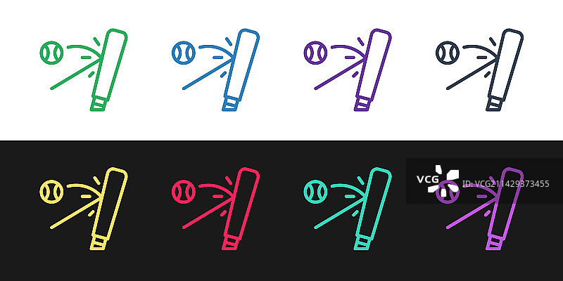 棒球棒与球图标图片素材