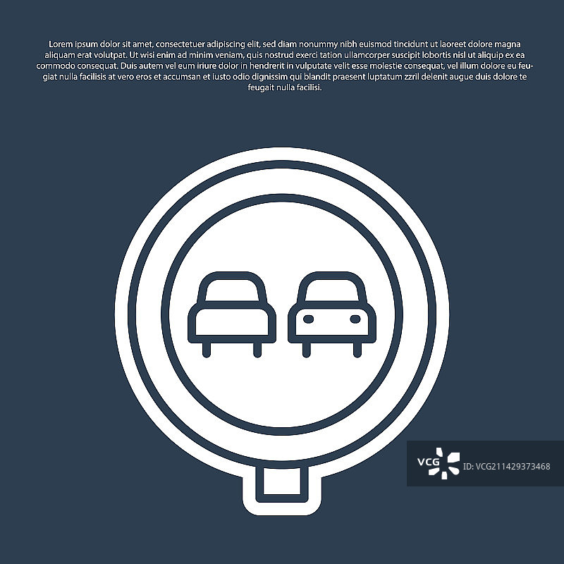 禁止超车道路交通蓝色线条图标图片素材