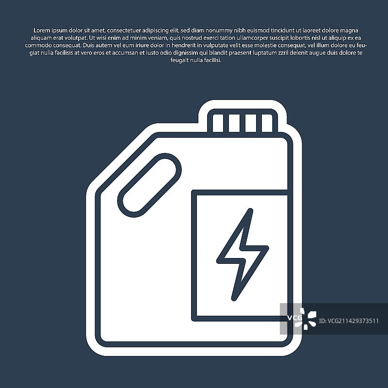 蓝色线条环保燃料罐图标图片素材