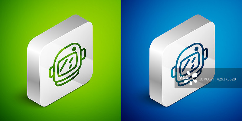 2.5D宇航员头盔线条图标图片素材