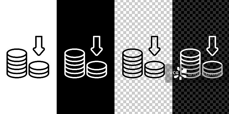 美元汇率下降图标图片素材