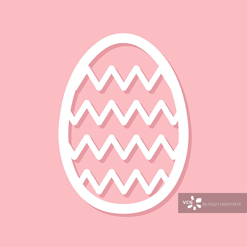 带有锯齿线的复活节彩蛋轮廓图片素材