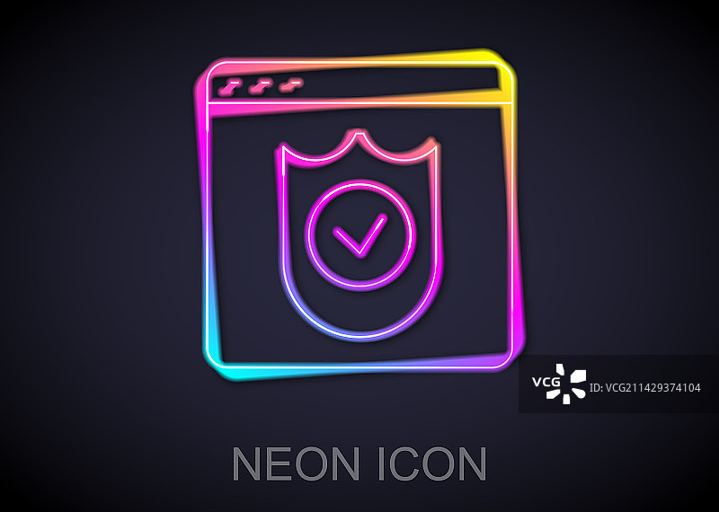 发光霓虹灯线条断线钳图标图片素材