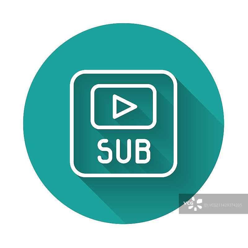 带字幕的白色线条视频图标图片素材