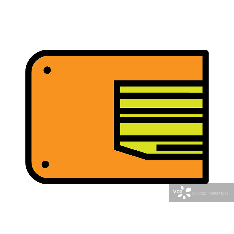 白色背景的存储卡线性图标图片素材