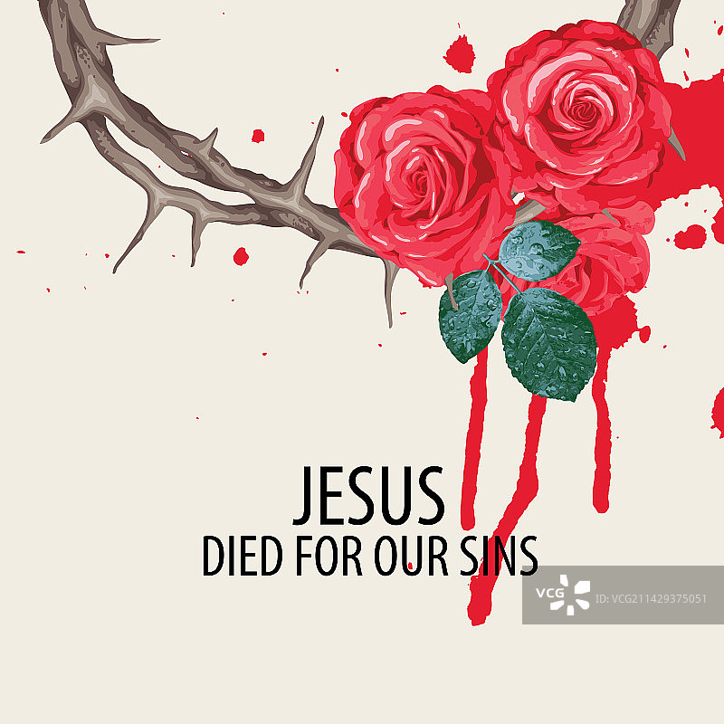 带有Christ文字的复活节banner或贺卡图片素材