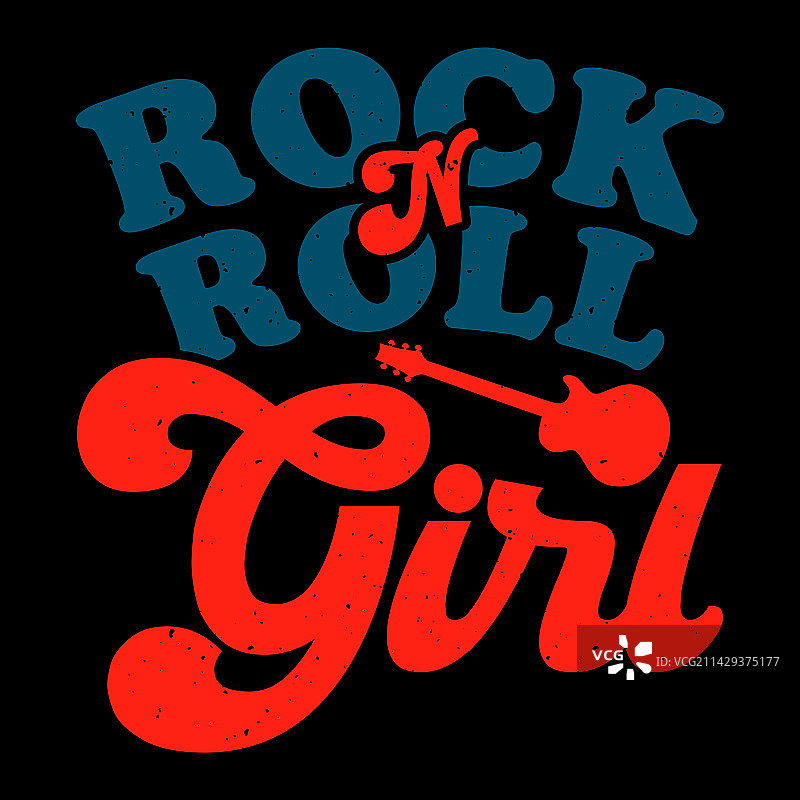 复古吉他音乐家T恤设计图片素材