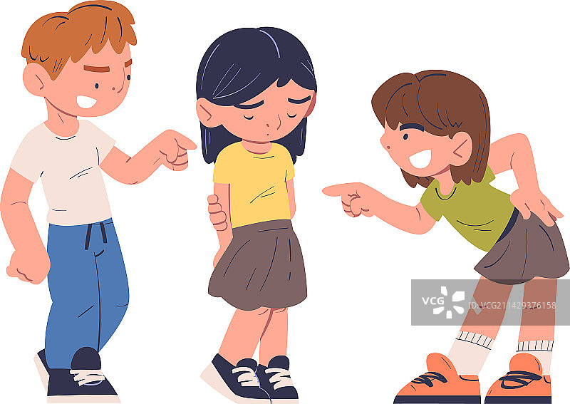 被同学欺负的悲伤小女孩图片素材