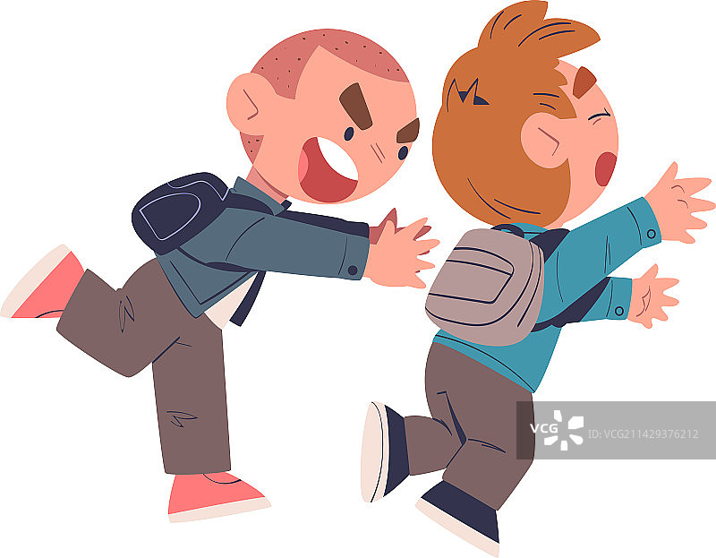 校园霸凌：男孩被同学欺负图片素材