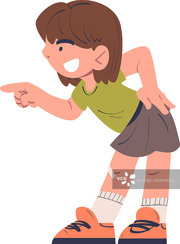 恶意微笑嘲笑他人的女孩图片素材