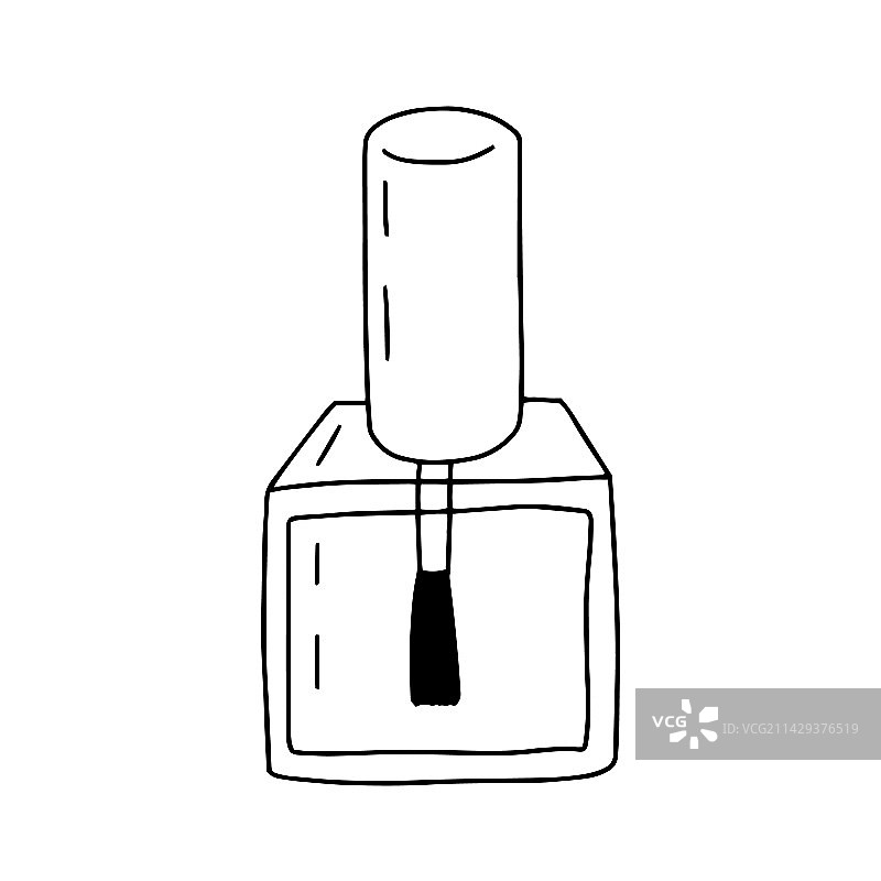 凝胶抛光剂玻璃瓶涂鸦图片素材