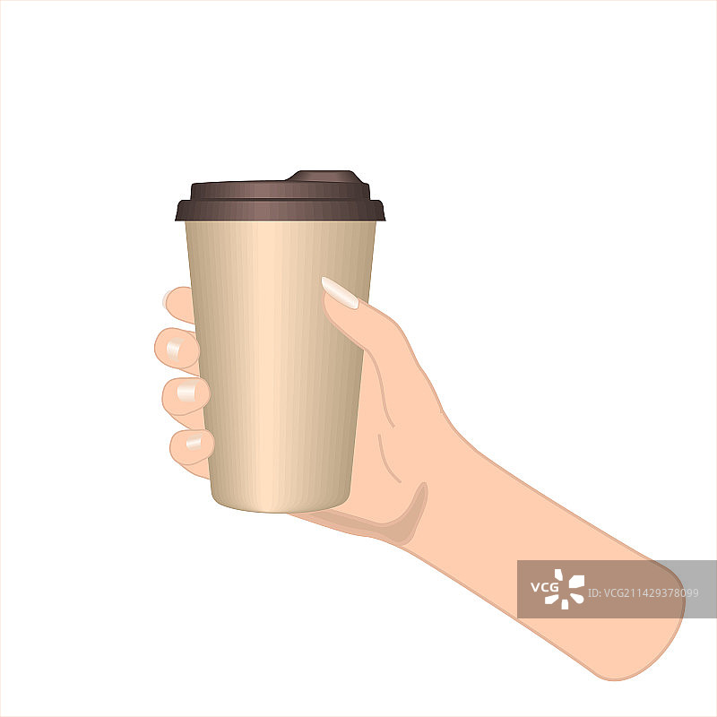 女人手中的咖啡杯图片素材