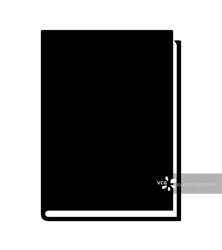 简约黑白合上的书本图片素材