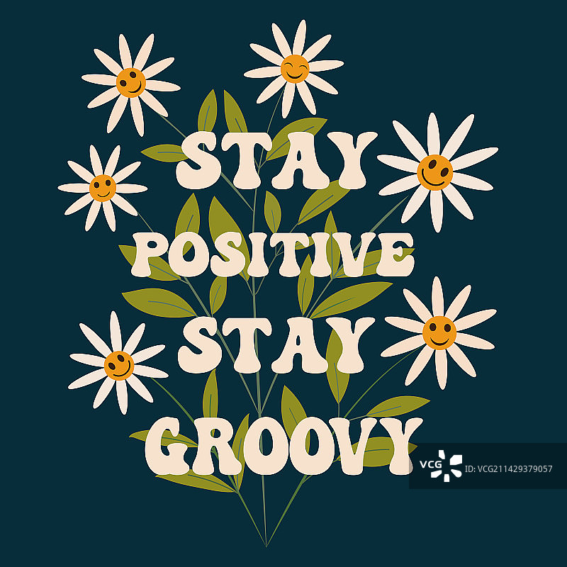 保持时髦的笑脸雏菊花朵图片素材