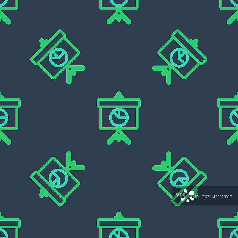 带有图表日程的线条演示板图片素材