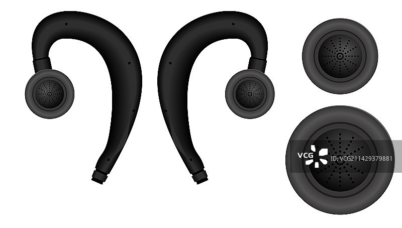 逼真立体声耳机图片素材