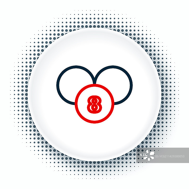 宾果卡上的宾果或彩票球线条图片素材