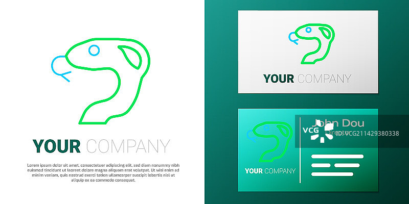 白色背景上的蛇形线条图标图片素材