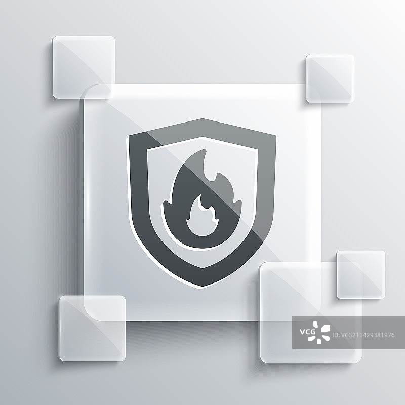 灰色消防保护盾牌图标图片素材