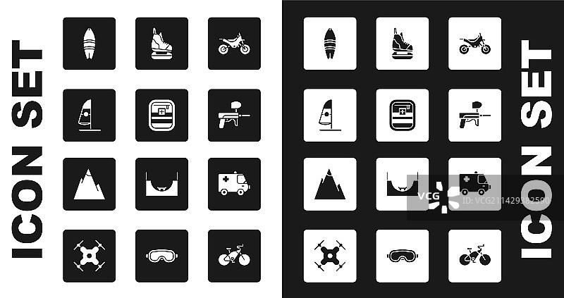 山地自行车急救箱帆板运动套装图片素材