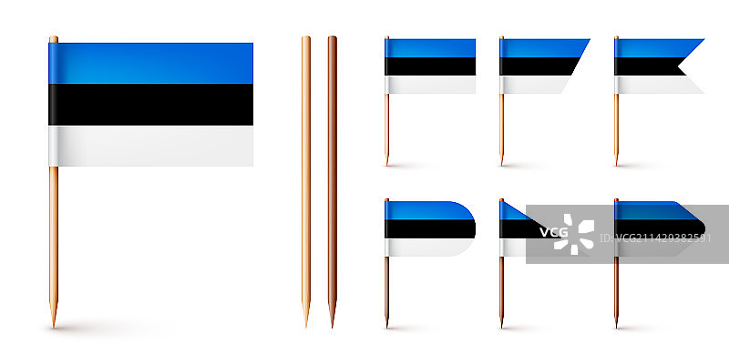 逼真爱沙尼亚牙签旗图片素材