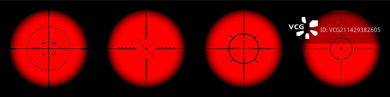 各种武器热成像狙击瞄准镜图片素材