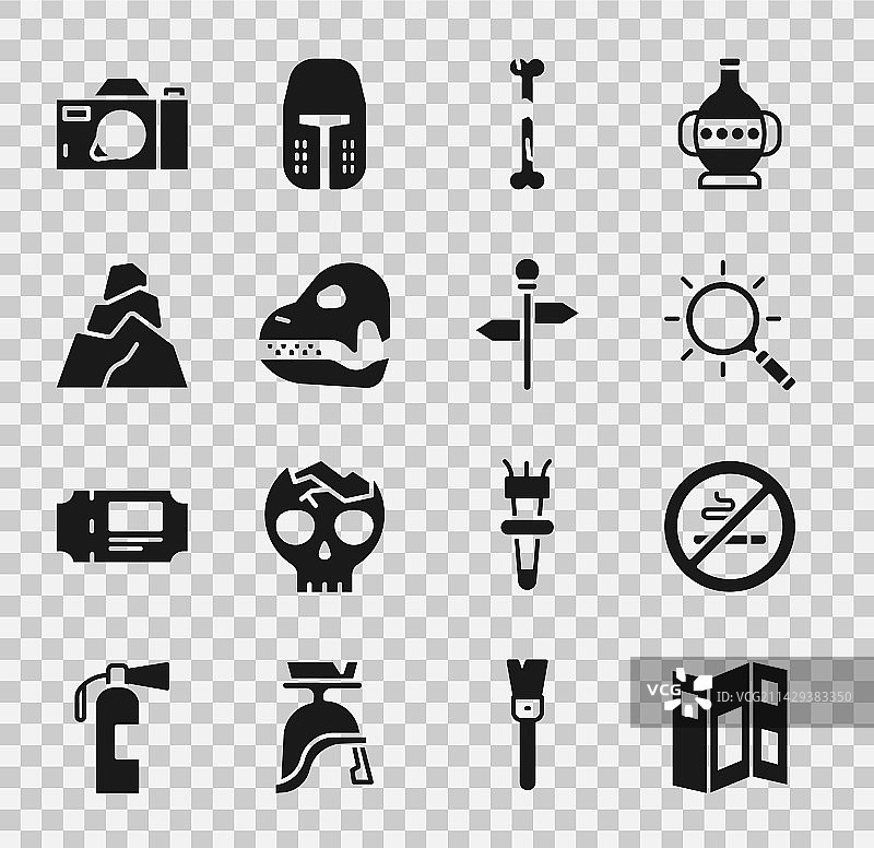 博物馆导览手册禁止吸烟放大镜图片素材