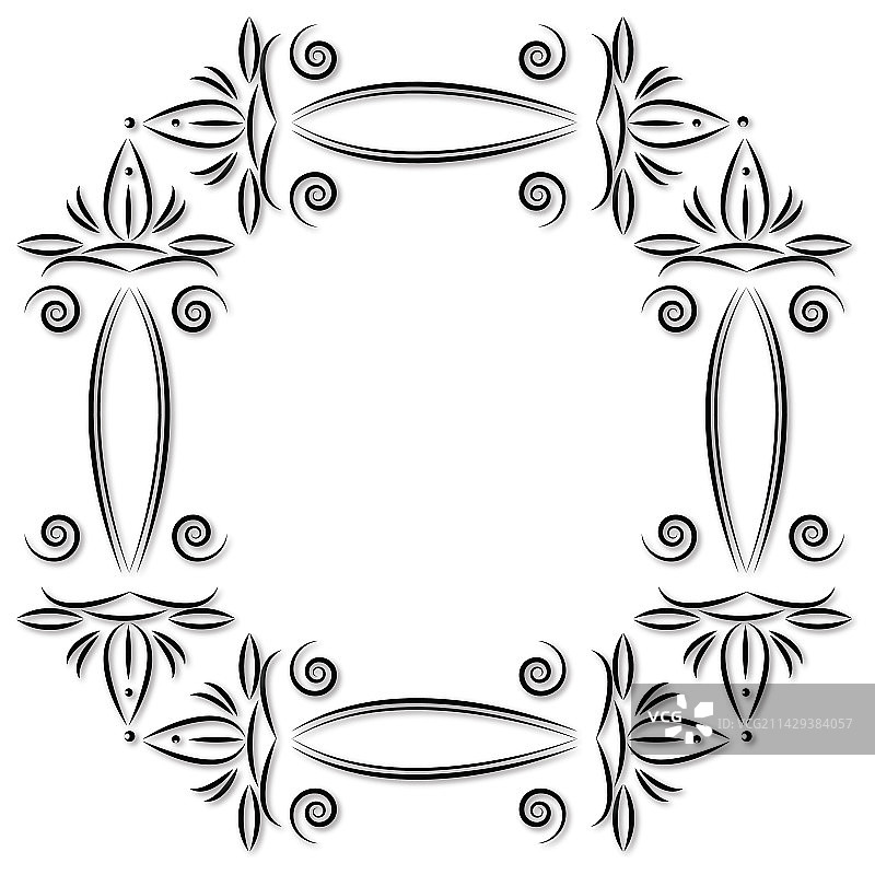 带黑色复古图案的装饰框架图片素材