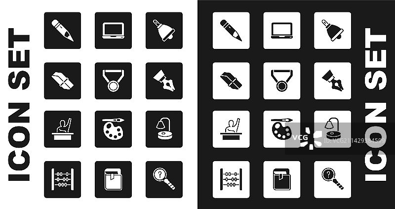 铃铛、奖章和橡皮图片素材