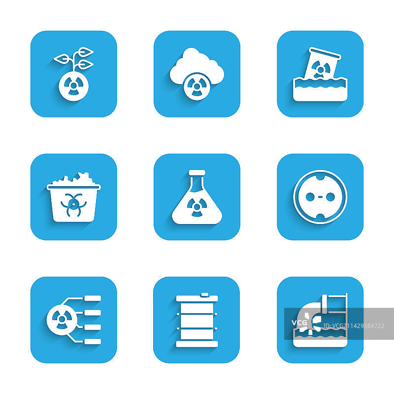 试管与放射性废料图片素材